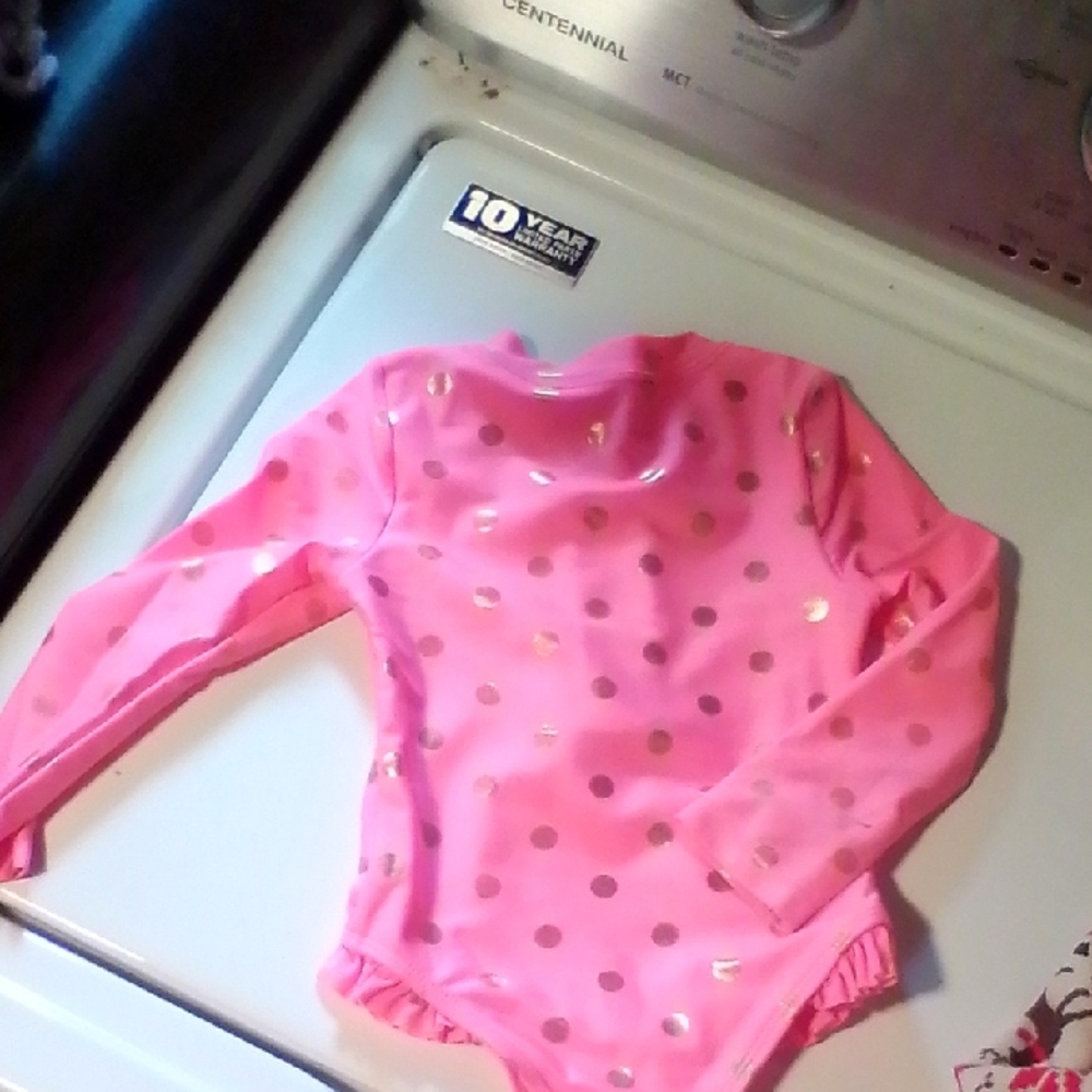Wonder Nation Pink Onesie with Gold Dots